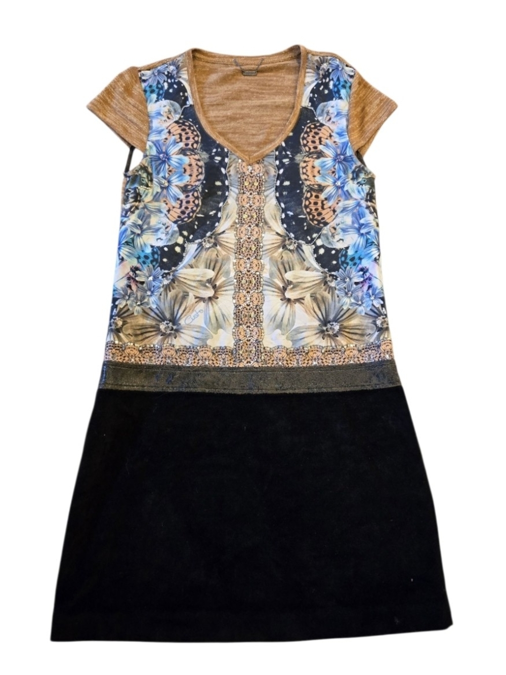 Custo Barcelona dress A-Line Dress With Silk And Velvet Size 36 (2/4us)